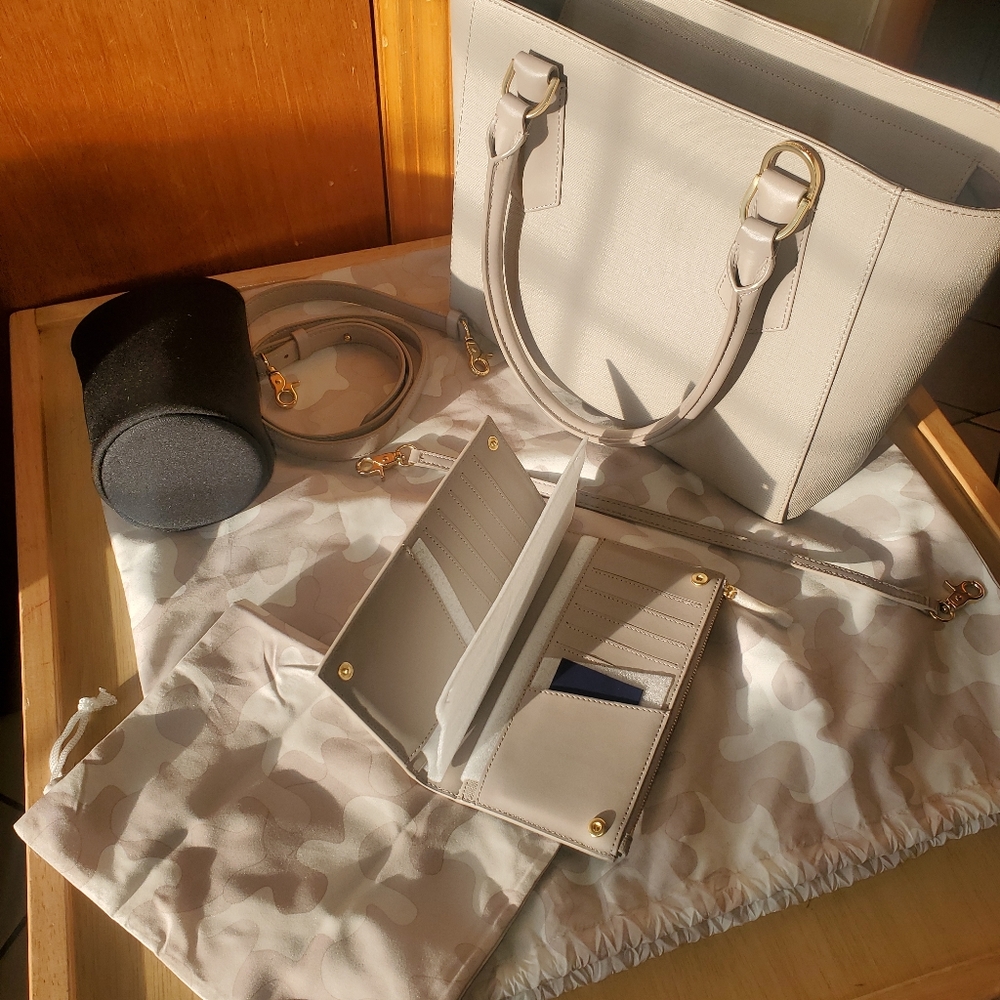 **BUNDLE** Dagne Dover Midi w/ Wallet in Bleeker Blush; NO FRONT ZIPPER